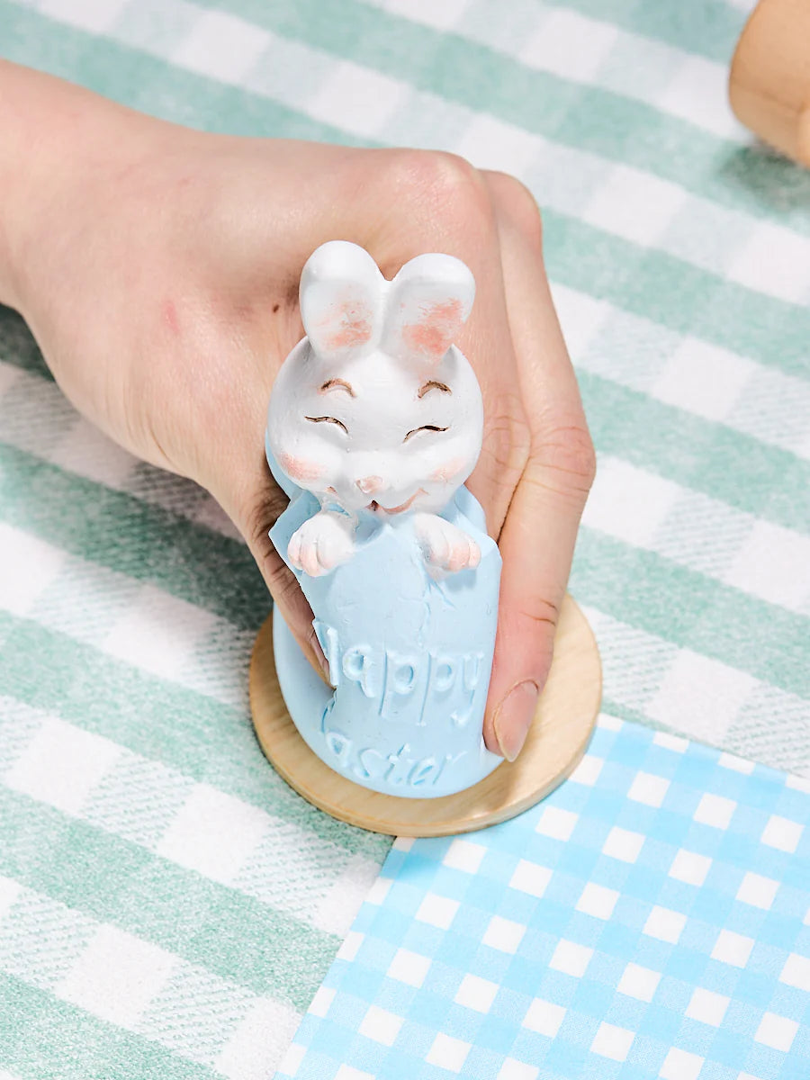 Bunny in Blue Easter Egg Taba Squishy