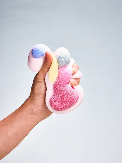 Flocked Big Colorful Paw Taba Squishy
