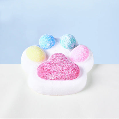Flocked Big Colorful Paw Taba Squishy