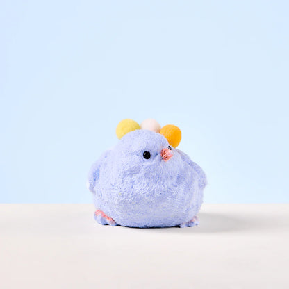 Flocked Blue Chick Taba Squishy