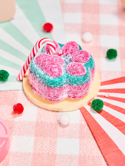 Flocked Christmas Kitten Paw Taba Squishy