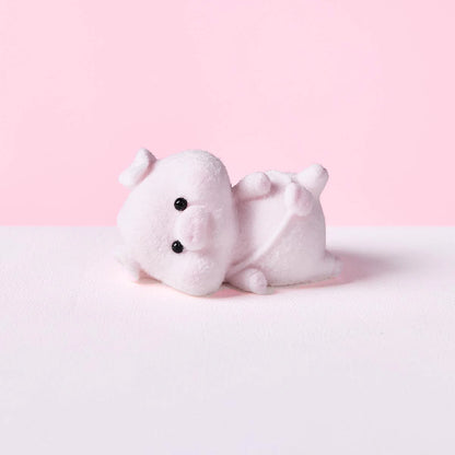 Flocked Mini Pink Pig Taba Squishy
