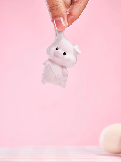 Flocked Mini Pink Pig Taba Squishy