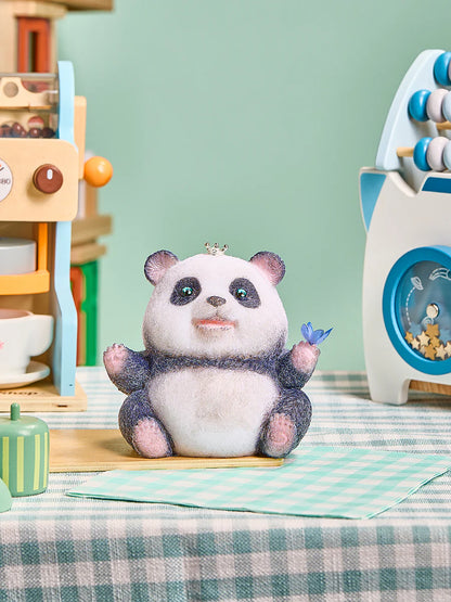 Flocked Panda Taba Squishy