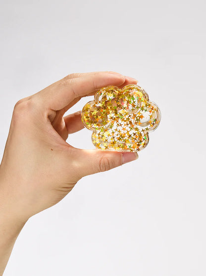 Foil Flakes Gold Paw Taba Squishy