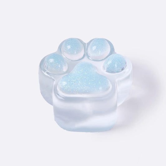 Glitter Clear-blue Paw Taba Squishy