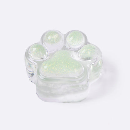 Glitter Clear-green Paw Taba Squishy