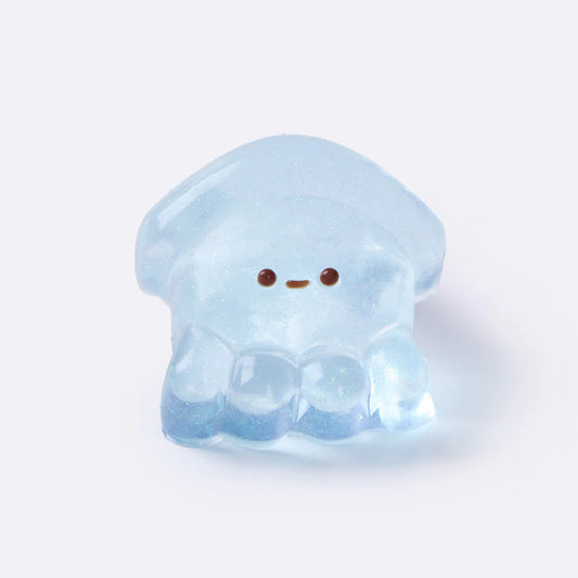 Glitter Transparent-blue Squid Taba Squishy
