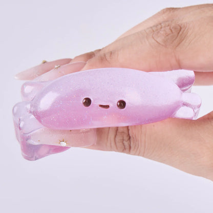 Glitter Transparent-purple Crab Taba Squishy