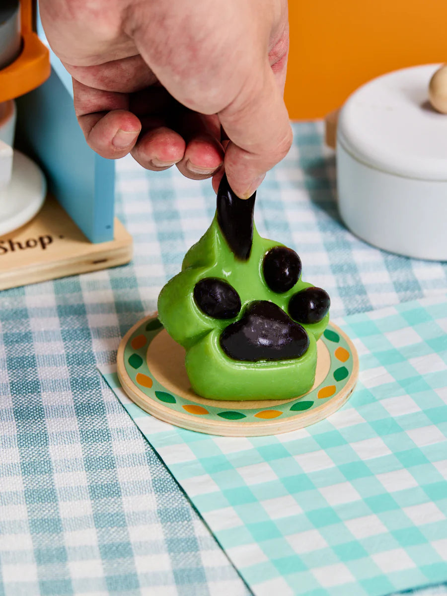 Green-black Cat Paw Taba Squishy