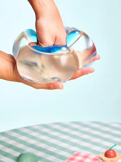 Jumbo Transparent-blue Paw Taba Squishy