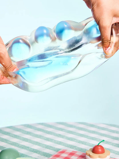 Jumbo Transparent-blue Paw Taba Squishy