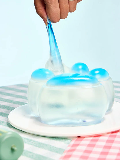 Jumbo Transparent-blue Paw Taba Squishy