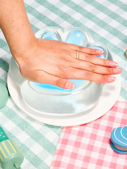 Jumbo Transparent-blue Paw Taba Squishy