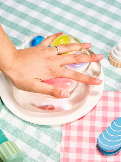 Jumbo Transparent-colorful Paw Taba Squishy