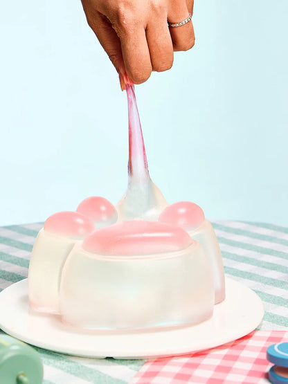 Jumbo Transparent-pink Paw Taba Squishy