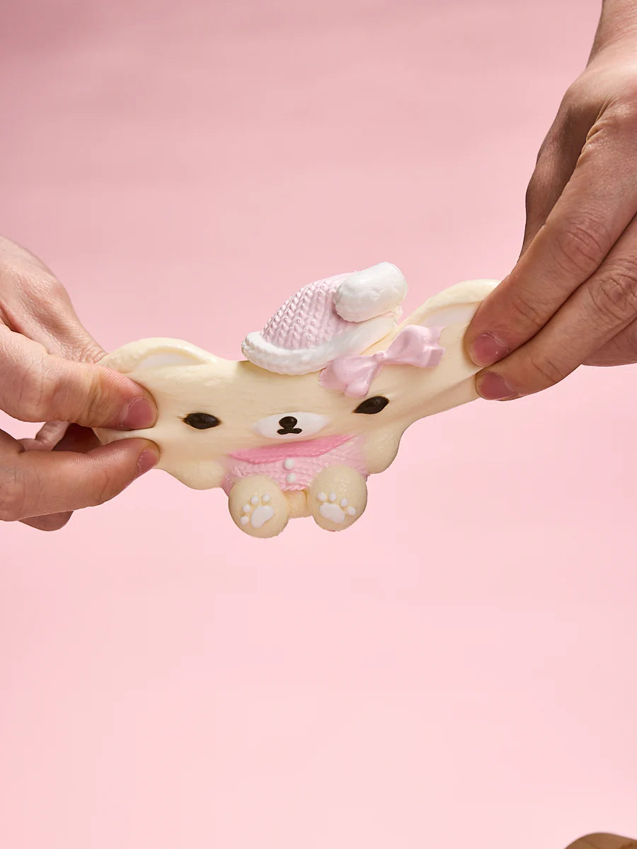 Pink Hat Bear Taba Squishy