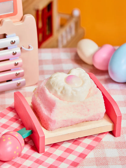 Pink Heart Toast Taba Squishy