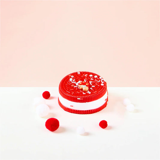 Red Xmas Cookie Sandwich Taba Squishy