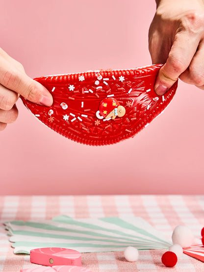 Red Xmas Cookie Sandwich Taba Squishy