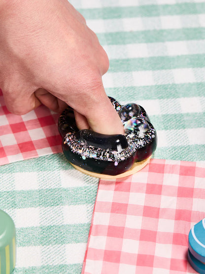 Transparent-black-silver Paw Taba Squishy