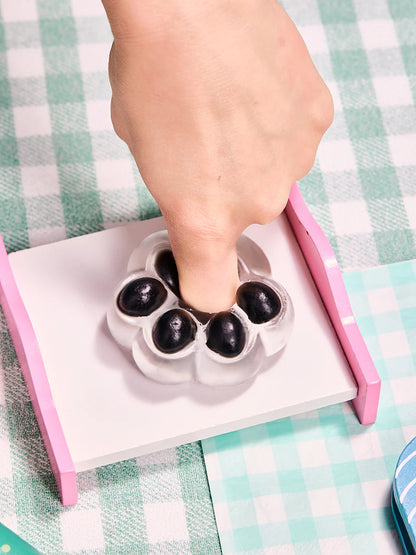 Transparent-black Paw Taba Squishy