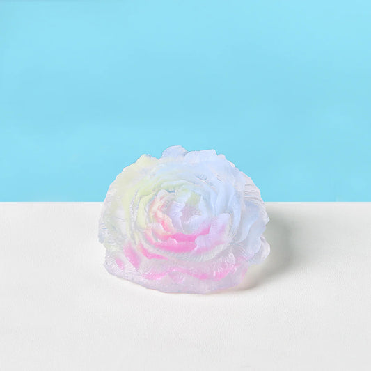 Transparent-colorful Peony Flower Taba Squishy