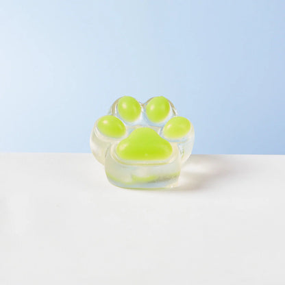 Transparent-green Paw Taba Squishy