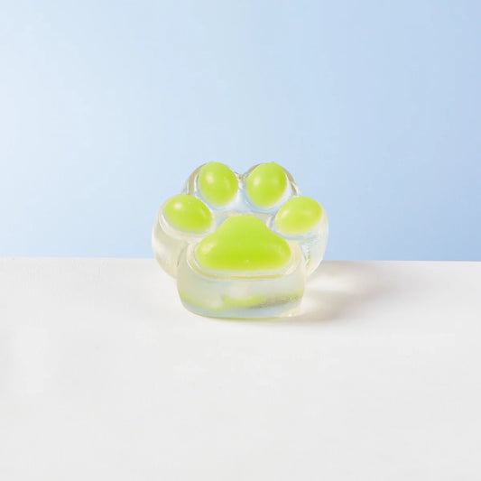 Transparent-green Paw Taba Squishy