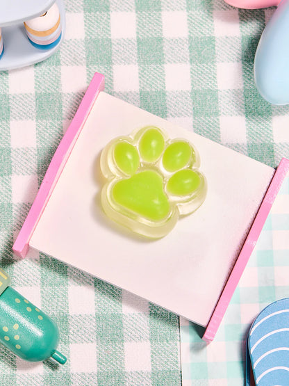 Transparent-green Paw Taba Squishy
