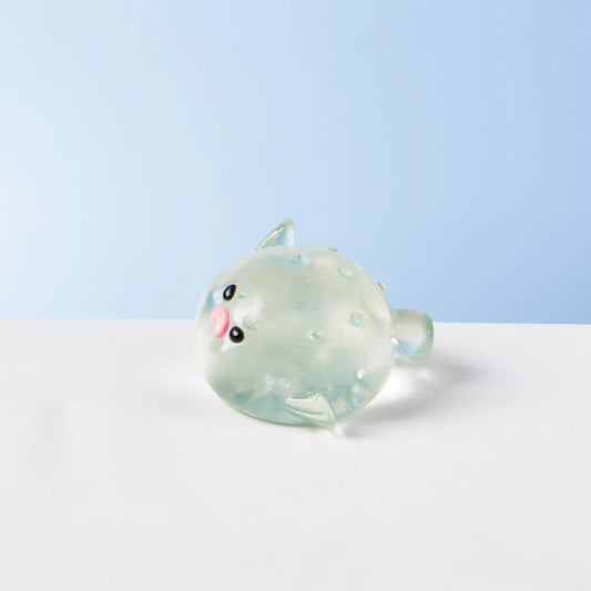Transparent-green Pufferfish Taba Squishy