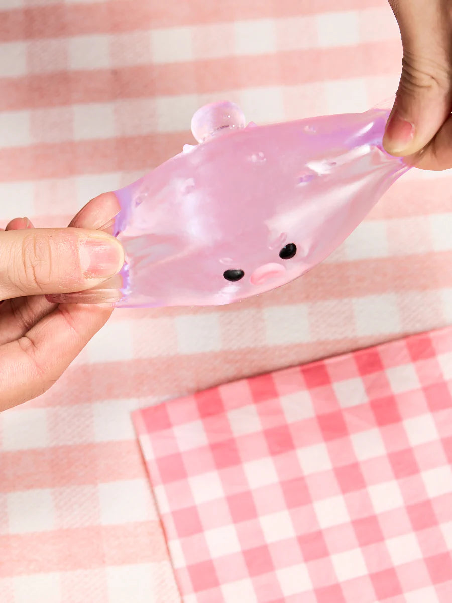 Transparent-purple Pufferfish Taba Squishy