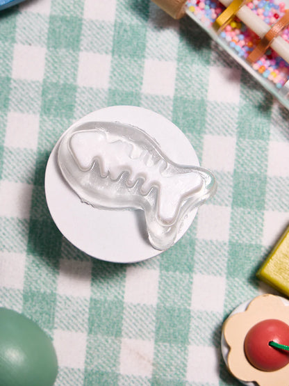 Transparent-white Fish Bone Taba Squishy