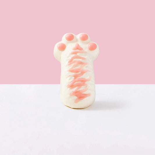 White-pink Kitten Paw Taba Squishy