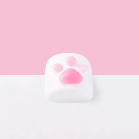 White-pink Paw Marshmallow Taba Squishy