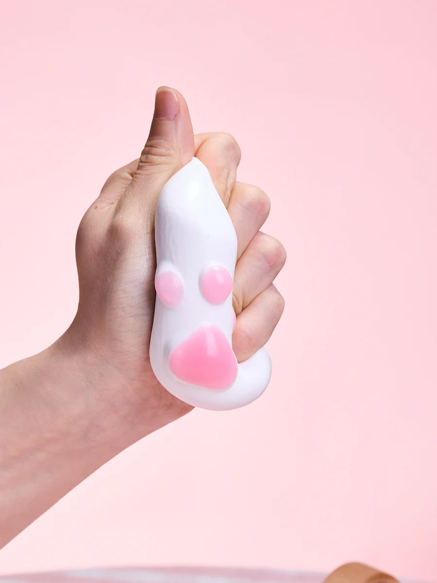 White-pink Paw Marshmallow Taba Squishy