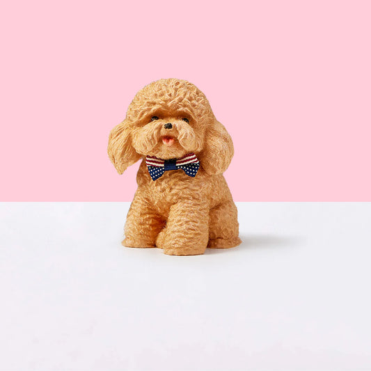 Flocked Poodle Dog Squeeze Toys