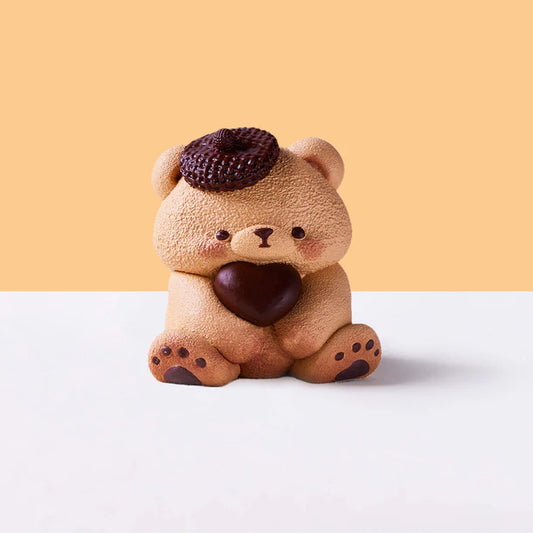 Brown Heart Bear Squeeze Toys